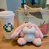 Nouveau porte-clés personnalisé mini lapin en peluche gros lapin avec pendentif longue oreille peluche douce jouet rempli de coton PP