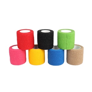 <span class=keywords><strong>Bandage</strong></span> cohésif non tissé 5cm Logo personnalisé <span class=keywords><strong>Bandage</strong></span> élastique médical sans latex 21 couleurs <span class=keywords><strong>Bandage</strong></span> auto-adhésif Support d'échantillon - Product Image 1