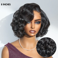 Perruque Bob Lace Front HD 13x4 Super Double Drawn Lisse Baguette Cheveux Humains 100% Naturels Brun Chocolat Style Vietnamien