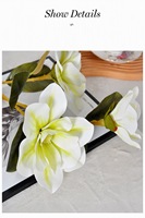 Nouvelle fleur de magnolia artificielle réaliste à 3 têtes, décoration de maison, décorations de fête, cadeaux pour la Saint-Valentin