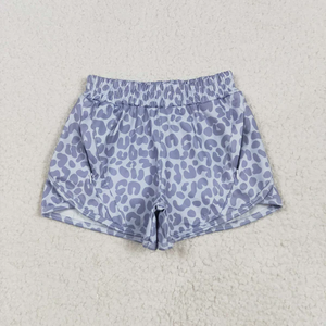 Shorts de yoga d'été pour enfants en gros, shorts de sport léopard pour bébés filles et sœurs - Product Image 2