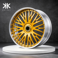 Nouvelles jantes en alliage d'aluminium forgé multi-rayons, 2 pièces, lèvre argentée brossée, concave profond, 19-24 pouces, 5x112 5x120, luxe VIP