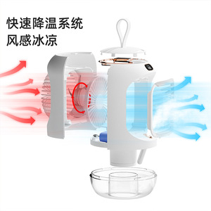 Portable Mini Rechargeable <b>Fan</b> With <b>Mist</b> Function Pink Color Usb Powered For Home Use - Product Image 2