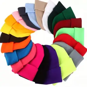 Cappelli Delle Donne di inverno Degli Uomini di Nuovo Berretti A Maglia Solido Fresco Ragazze di Autunno Femminile Beanie Bonnet Caldo Casual Cap Cappelli di Inverno