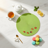 Nouveaux sets de table modernes en PVC tissé à rayures irrégulières, légers, lavables et écologiques, 4 pièces, couleur personnalisable, pour la maison