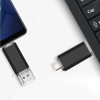 Clé USB OTG Type C avec logo personnalisé, 2 Go, 4 Go, 8 Go, 16 Go, 32 Go, 64 Go, 128 Go, USB 2.0, haute vitesse, double lecteur, vente en gros, cadeau