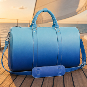 Bolsa de Viaje de Gran Capacidad en Cuero PU Suave Personalizada, Bolsa de Lona Ligera con Degradado de Color para Fin de Semana o Viajes Cortos - Product Image 1