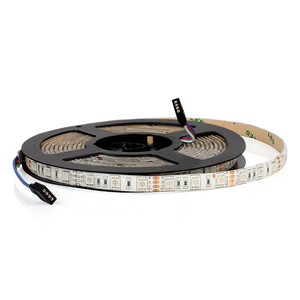 Tira de <span class=keywords><strong>LED</strong></span> RGB 5050 de 12V/24V, 60 <span class=keywords><strong>LED</strong></span>/m, 120 <span class=keywords><strong>LED</strong></span>/m, 5M, IP65, Impermeable, Flexible, Luz Blanca Cálida, SMD 5050 - Product Image 1