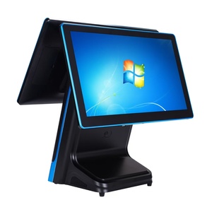 Pos thiết bị đầu cuối <span class=keywords><strong>Windows</strong></span>/Android Màn hình cảm ứng All-in-One hiển thị kép 15/15 6 "Màn hình máy in nhiệt Tương thích <span class=keywords><strong>Windows</strong></span> Android - Product Image 1