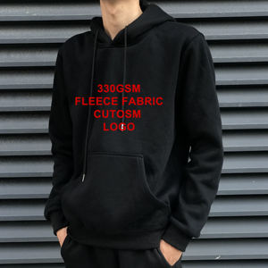 Sudadera con Capucha Personalizada para Hombre, Tejida, 100% Algodón, Cálida para Invierno, Corte Holgado, Manga Corta, Estilo Urbano, Logotipo Frontal - Product Image 2