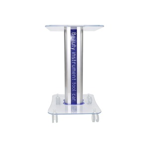 Chariot roulant blanc en ABS à 4 roues, design 2 en 1 avec prise USB, logo personnalisé, chariot utilitaire mobile pour appareil de beauté, dentisterie - Product Image 2