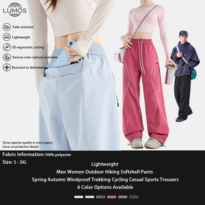 <span class=keywords><strong>Pantalones</strong></span> de Paracaídas Americanos con Logotipo Personalizado para Hombre y Mujer, Impermeables, Resistentes al Viento, con Bolsillos Laterales con Cremallera, <span class=keywords><strong>Pantalones</strong></span> Softshell - Product Image 2
