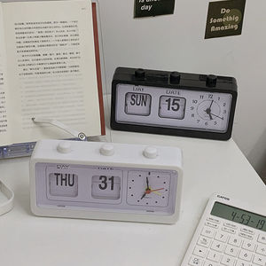 Battery Powered Date Day Showing Retro Quartz Design Desk <strong>Clocks</strong> Classic Home Decor Desk Table Alarm <strong>Clock</strong> - Product Image 3