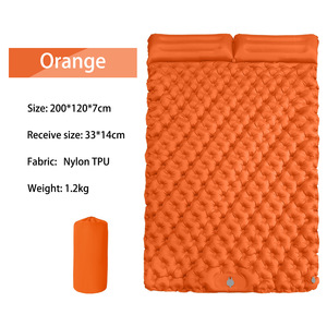 Outdoor <b>Double</b> Camping Inflatable <b>Mattress</b> Lightweight with Built-in Foot Pump <b>Waterproof</b> and Moisture-proof - Product Image 5