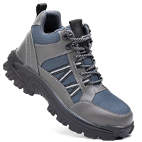 Bottes de sécurité épaisses anti-écrasement à embout d'acier unisexe, chaussures antidérapantes anti-perforation pour le travail en usine, hiver et automne