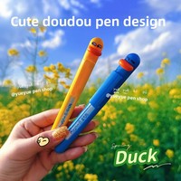 Meistverkaufter Crayon Duck Fensterfenster-Kugelschreiber, schnelltrocknend, Klickmechanismus, niedliches Entenschnabel-Design, 0,5 mm schwarze Tinte, Kunststoff