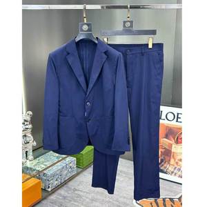 Ensemble de costume pour homme Ermen Prive, gris, de luxe, de la marque Egiildo, coupe slim, style business, tissu en mélange de laine Zegna. - Product Image 5