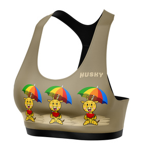 Sujetador deportivo de yoga cómodo de spandex/poliéster para mujer, sujetador deportivo personalizado por sublimación, transpirable, diseño único - Product Image 3