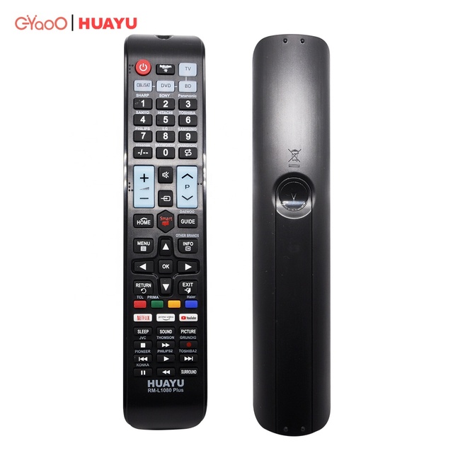 HUAYU RM-L1080 Plus Compatible with CABLE SAT DVD BD Netflix Prime Video and YouTube Function Button Universal Remote Control