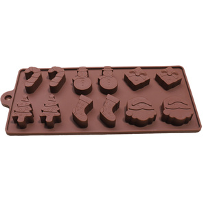 Moule à gâteau en Silicone motif arbre de noël 3D, chaussettes, père noël bonhomme de neige, boîte cadeau, flocon de neige de noël, nouveau moule à bougie, noël <span class=keywords><strong>2022</strong></span> - Product Image 3