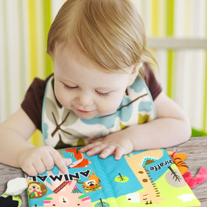 <span class=keywords><strong>Livre</strong></span> en tissu éducatif SeaMind avec des queues d'animaux mignonnes et colorées en relief pour bébés de 3 à 6 <span class=keywords><strong>mois</strong></span>, unisexe - Product Image 3