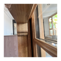 Ventana Vertical de Madera Sólida Estilo Americano, Directo de Fábrica, con Capacidad para Colgar en Cualquier Ángulo, para Cocina, Villa u Hogar