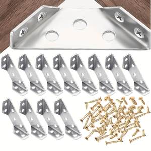 Support d'angle en acier inoxydable Hanweisong, 90 degrés, support de renforcement d'angle droit pour meuble et mur - Product Image 2