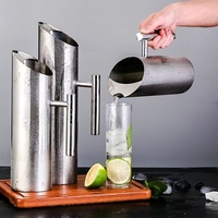 Vente directe usine – Pot à eau en acier inoxydable 304 de qualité alimentaire, design moderne, écologique, capacité 1L, avec logo personnalisé, outils de bar