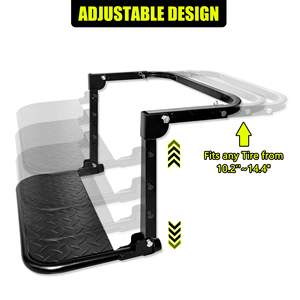 Paso de neumático para camioneta, SUV, paso automático montado sobre escalador de neumático se adapta a neumáticos de 10,2 ''a 14,4" Capacidad máxima <span class=keywords><strong>300</strong></span> Lbs - Product Image 3