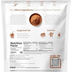 Canela de Ceilán en Polvo Personalizada OEM, Directamente de Fábrica, la Más Vendida en <span class=keywords><strong>Amazon</strong></span>, para Adultos, Mejorada - Product Image 2