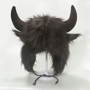 New Fashion Style Funny Warm Big Horn Ear protection Windproof <strong>Hat</strong> <strong>Men</strong> Women <strong>Festival</strong> Party <strong>Hats</strong> With Custom logo and Strings - Product Image 5