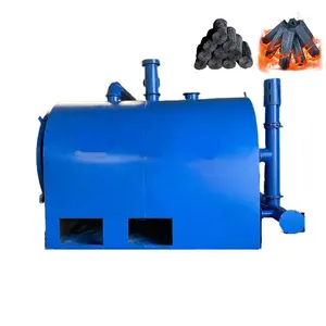 Coco shell madeira briquete biochar carbonização forno forno fogão narguilé carbono compacto carvão fazendo máquina fabricante