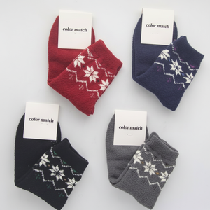 Women's Winter Warmth <b>Sleeping</b> <b>Socks</b> 3 Pairs with Snowflake Design - Product Image 1