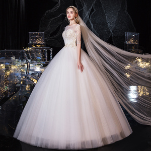 Corea style 2023 abito da sposa economico abiti da sposa slim grandi dimensioni per la sposa che indossa abiti da sposa - Product Image 5