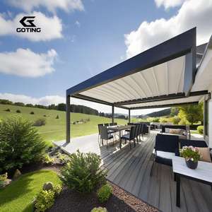 Auvents de fermeture de rideaux électriques <span class=keywords><strong>Toit</strong></span> rétractable PVC <span class=keywords><strong>Pergola</strong></span> Jardin Pavillon extérieur motorisé - Product Image 4