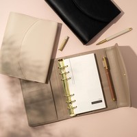 Portefeuille organisateur en cuir de luxe A5 A6 A7 à carreaux Saffiano 100 argent comptant économie défi enveloppe Style budget 6 reliure à anneaux