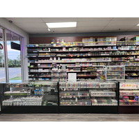 Étagères d'affichage en verre de tabac de conception de magasin de fumée haut de gamme
