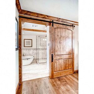 Puerta Corredera WEKIS de Estilo Diamante Moderno y Lujoso, Herrajes de Acero con Recubrimiento de Polvo Negro, Capacidad de Carga de 120 kg, Insonorizada, para Muebles - Product Image 6