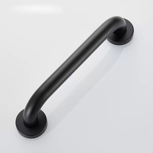 Barra de Agarre de Acero Inoxidable Qibao, Color Negro Mate, Capacidad de Carga de 300 kg/500 kg, Antideslizante, para Baño y Seguridad en el Inodoro - Product Image 3