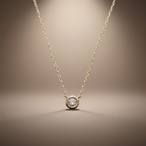 Colgante de Plata de Ley 925 con Baño de Oro Rosa y Moissanita, Diseño Vintage con Engaste de Bisel, Colección Elegante para Mujer - Product Image 3