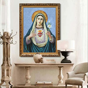 2025 luxe personnalisé mosaïque mur Art verre mosaïque résine Art peintures murales bricolage <span class=keywords><strong>peinture</strong></span> à l'huile moderne mosaïque carreaux pour artisanat - Product Image 4