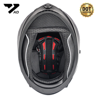 Casques de moto intégrales de haute qualité, conception personnalisée d'usine avec doublure confortable en ABS et casque de vélo à double miroir