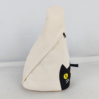 Tas Selempang Kecil Lucu Boukar untuk Wanita, Dompet Ponsel Mini Desain Kucing, Tas Bahu untuk Wanita dan Pria