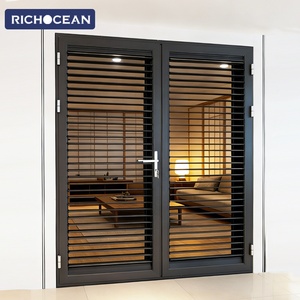 Portes <span class=keywords><strong>à</strong></span> persiennes en aluminium réglables manuellement sur mesure RICHOCEAN, économiseuses d'énergie, pour maisons - Product Image 6