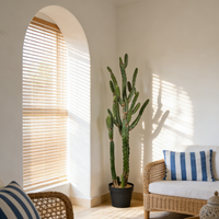 Plantes succulentes artificielles en faux cactus de 120 cm, plantes du désert, plantes tropicales durables pour la décoration murale de mariage, usage domestique et de bureau