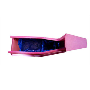 מתקן אוטומטי לכיסויי נעליים חד פעמיים, ידידותי לסביבה, ללא צורך בחשמל (50 יחידות, אדום ורוד, אביזרי ניקיון ביתיים) - Product Image 3