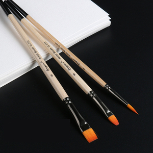 Paul Cezanne 3 pièces <span class=keywords><strong>débutant</strong></span> Art Supply Set peint à la main acrylique Gouache brosse ridules Nylon cheveux <span class=keywords><strong>matériel</strong></span> pour pinceaux - Product Image 2