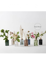 Vente chaude Reed Diffuseur Bouteilles 150ML Rond Bois Couvercle Bouteille En Verre Ambre Diffuseur Chambre Diffuseur Bouteille Avec Bâton