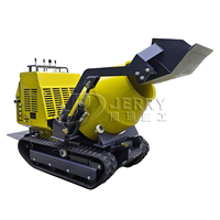 Minidumper mezclador de hormigón hidrostático con motor diésel, mezclador portátil de cemento y mortero