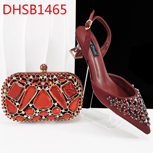 <span class=keywords><strong>Scarpe</strong></span> eleganti da donna con tacchi alti africani di lusso set di borse abbinate per festa nuziale <span class=keywords><strong>scarpe</strong></span> da sposa da donna - Product Image 3